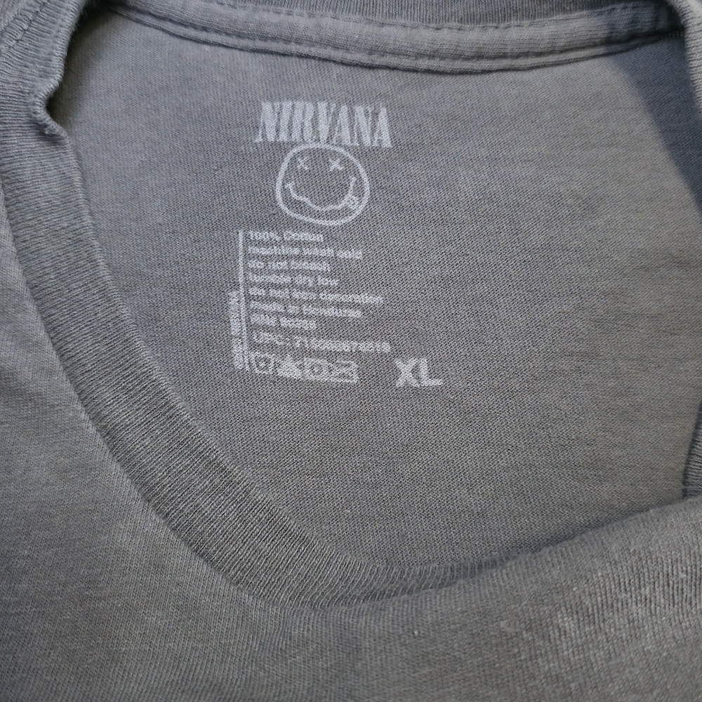 Nirvana Gray T-Shirt with Yellow Logo - Picture 4 of 4